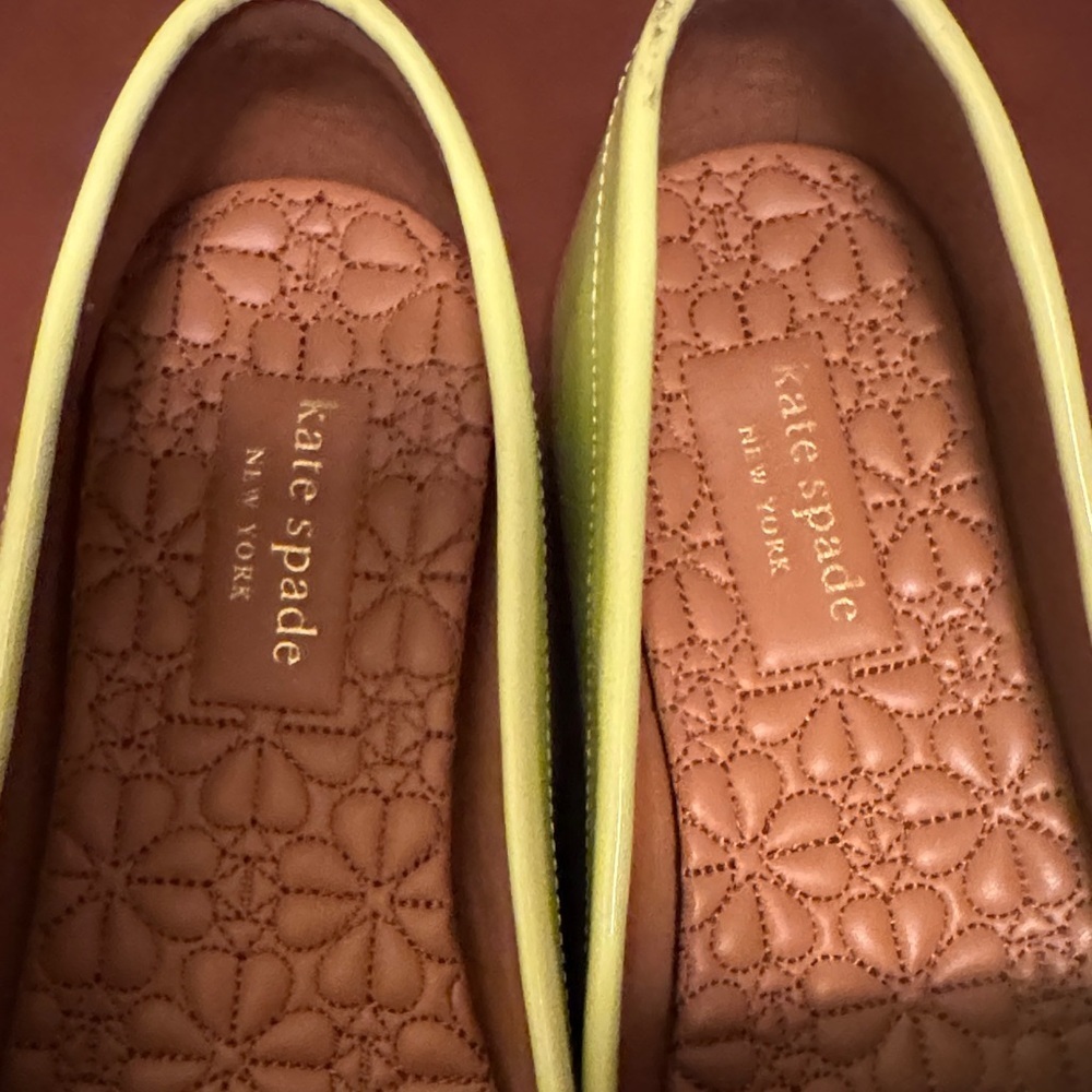 LIKE NEW Kate Spade Bright Yellow Loafers - Picture 4 of 7